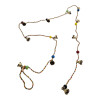 Brass bells with beads on a string (12 pcs) (145 cm)