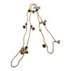 Brass bells with beads on a string (12 pcs) (145 cm)