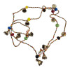 Brass bells with beads on a string (12 pcs) (145 cm)