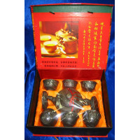 Сервиз глина (1 чайник+6 чашек)