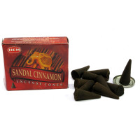 Sandal Cinnamon (Sandalwood & Cinnamon)(Hem)(12/pack) cones