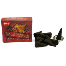 Sandal Cinnamon (Sandalwood & Cinnamon)(Hem)(12/pack) cones