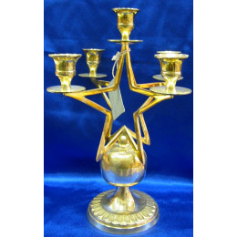 Candlestick star bronze (silver plated)