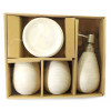 White ceramic bathroom set (23x27.5x9 cm)
