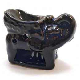 Аромалампа керамическая "Слон" черно-синяя (10х7,5х5см)