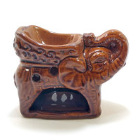 Ceramic aroma lamp "Elephant" brown (10x7.5x5cm)