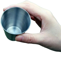 4 чарки в чохлі нерж.ст.201 (30 мл) (7х4,5х4,5 см)