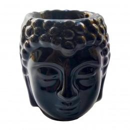 Aroma lamp ceramic black "Buddha" (7x7x8.5 cm)