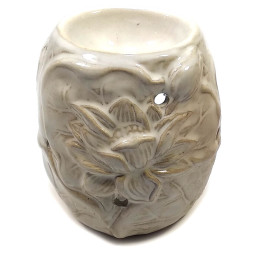 Аромалампа керамическая "Цветок" белая (10,5х8х6,5 см)