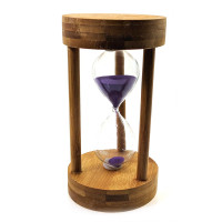Sand clock 10 min purple sand (17x9x9 cm)