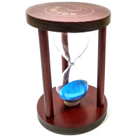 Sand clock 5 min blue sand (12x8x8 cm)