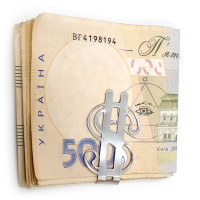 Зажим для денег "$"  (5х3х0,6 см)