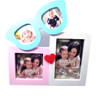 Photo frames (4 photos)(photo 6x6 cm 10x10cm 10x15cm )(27x26.5x3 cm)