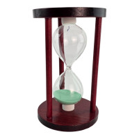 Hourglass 10 minutes green sand (14.5 x 9 x 9 cm)