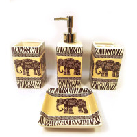 Ceramic bathroom set "Elephants" (22.5x22.5x7.5 cm)