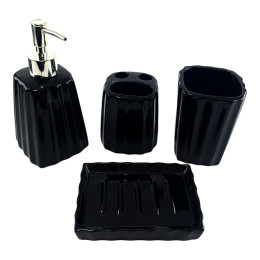 Набір для ванної керамічний чорний (29х20,5х10 см)