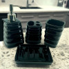 Ceramic black bathroom set (29x20.5x10 cm)