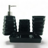Ceramic black bathroom set (29x20.5x10 cm)