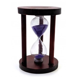 Часы песочные 3 мин фиолетовый песок(7х7х10см)