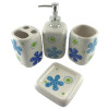 Bathroom set ceramic blue (26x22x8 cm)