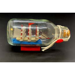 Model of a sailboat in a bottle (11.5x6.5x5.5 cm)