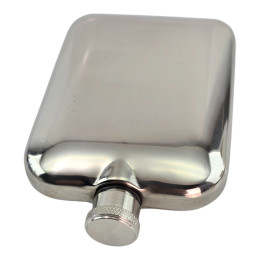 Фляга из нержавеющей.стали в чехле на пояс (180 мл)(12,3х8,7х2,6 см)