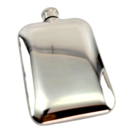 Фляга из нержавеющей.стали в чехле на пояс (180 мл)(12,3х8,7х2,6 см)