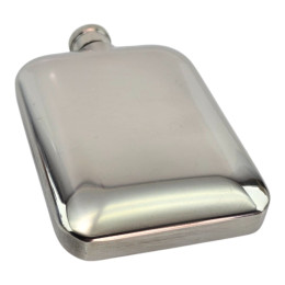 Фляга из нержавеющей.стали в чехле на пояс (180 мл)(12,3х8,7х2,6 см)