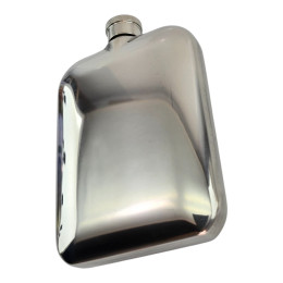 Фляга из нержавеющей.стали в чехле на пояс (180 мл)(12,3х8,7х2,6 см)