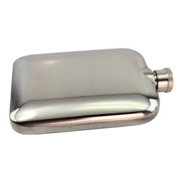 Фляга из нержавеющей.стали в чехле на пояс (180 мл)(12,3х8,7х2,6 см)