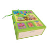 Green cardboard gift bag with "Happy Birthday" applique (18x23x8 cm)
