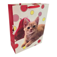 Пакет подарочный картонный "Котенок" (30х38х12 см)