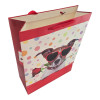 Cardboard gift bag "Puppy with a Rose" (30x38x12 cm)