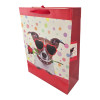 Cardboard gift bag "Puppy with a Rose" (30x38x12 cm)