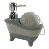 Soap dispenser with washcloth "Bath" azure (14x14x7 cm)