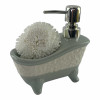 Soap dispenser with washcloth "Bath" azure (14x14x7 cm)