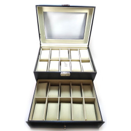 Скринька для годинників розсувна (20 годинників ) (28,5х20,5х16,5 см)