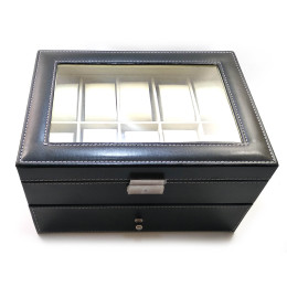 Скринька для годинників розсувна (20 годинників ) (28,5х20,5х16,5 см)