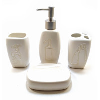 Ceramic bathroom set (24x21.5x6.5 cm)