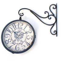 Station clock double-sided (d-30 cm 50x55x9 cm)