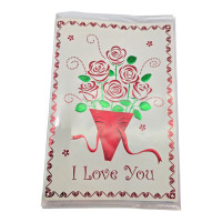 Открытка  с конвертом "I Love You!" букет роз  (19 х 13,5 см)
