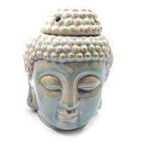 Ceramic aroma lamp "Buddha" turquoise (14x10.5x11 cm)
