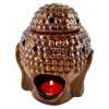 Ceramic aroma lamp "Buddha" brown (14x10.5x11 cm)