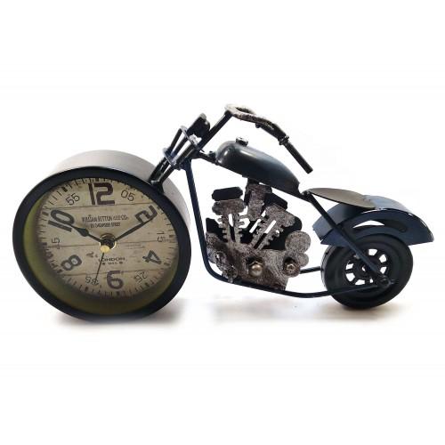 Часы настольные "Мотоцикл" синие (28х15х7,5 см)