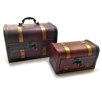 Wooden chests set 2 pcs (18x11.5x11.5 cm 13.5x8x8 cm)