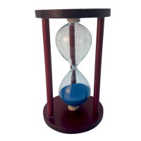 DISCOUNT Sand clock 15 min blue sand (14.5x9x9 cm)