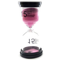 Годинник пісочний 15 хв рожевий пісок (10,5 х4, 5х4, 5 см)