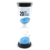 Sand clock 20 min blue sand (14x4.5x4.5 cm)