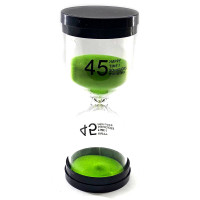 Sand clock 45 min green sand (13x5.5x5.5 cm)