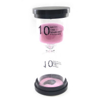 Hourglass 10 min pink sand (10.5x4.5x4.5 cm)